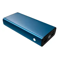 GENERICO - Bateria Externa Power Bank Carga Rapida Azul 20000mah