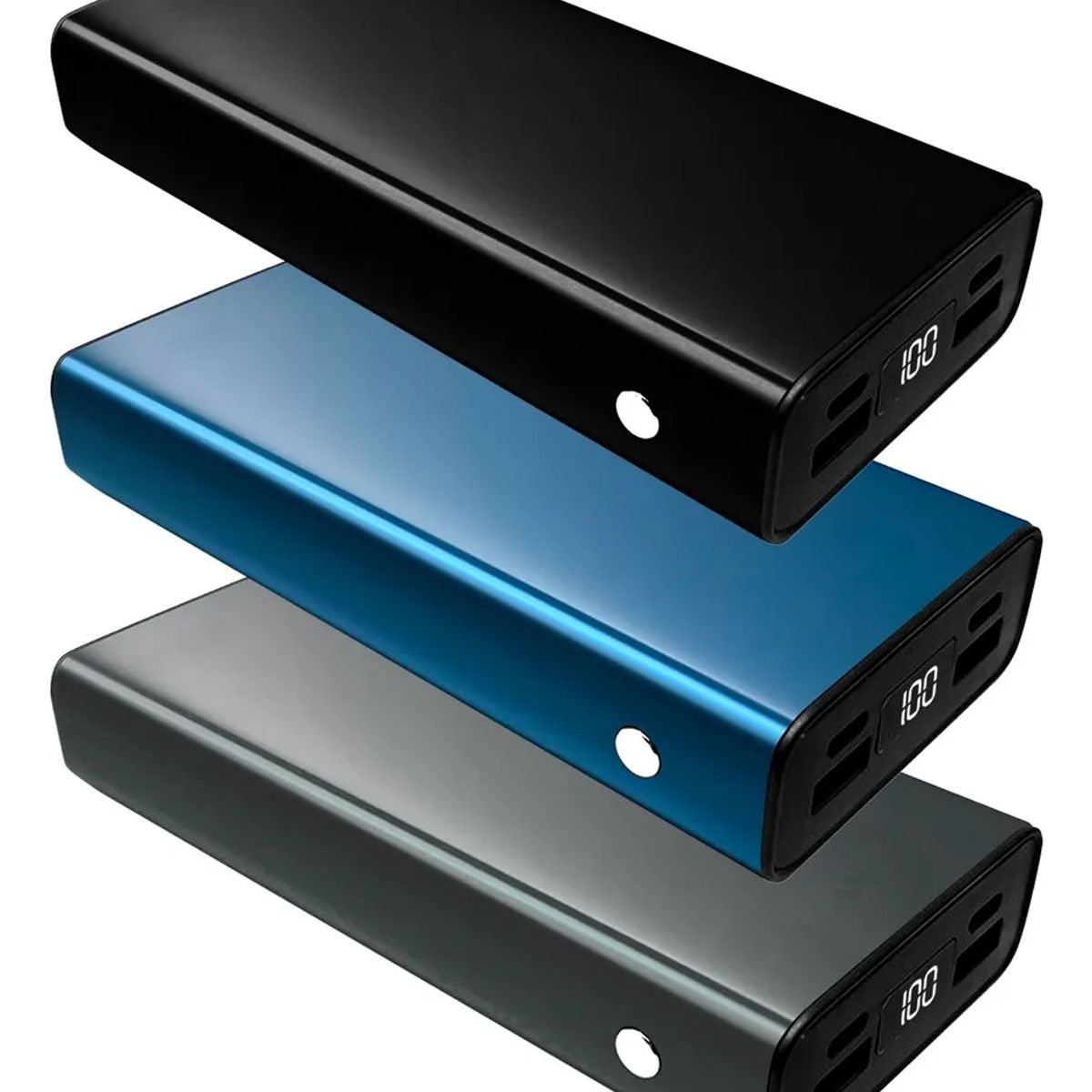 GENERICO - Bateria Externa Power Bank Carga Rapida Azul 20000mah