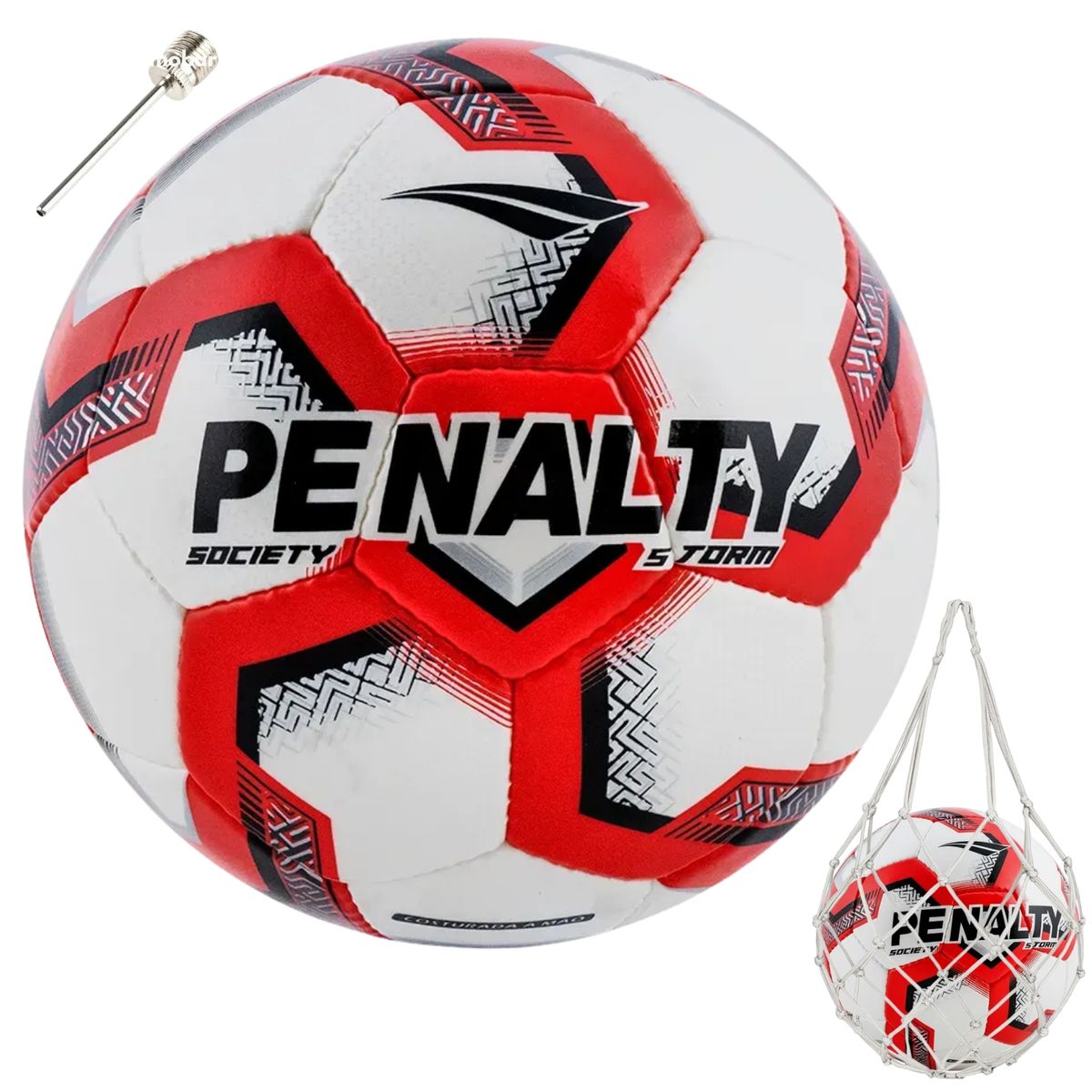 PENALTY - Pelota Futbolito Balon Futbol 7 N°5 Penalty Storm XXV Bote Medio Rojo
