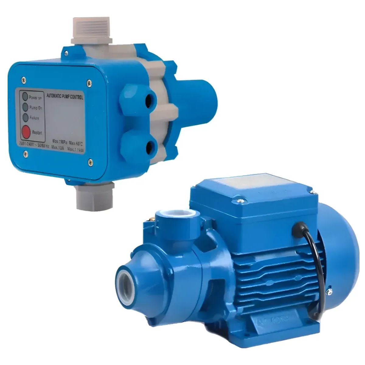 GENERICO - Kit Bomba De Agua 0,5 hp 220v + Controlador Presión Electronico