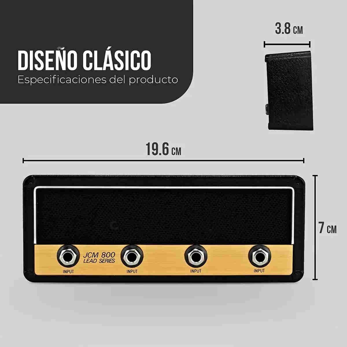 GENERICO - Porta Llaves Marshall Pared Cajas Adornos Decoracion Llavero Negro