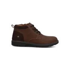 HUSH PUPPIES - Botin Cuero Niño Tico Café Oscuro