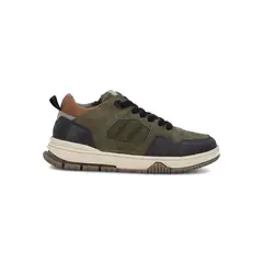 HUSH PUPPIES - Zapatilla Cuero Niño Cameo Verde