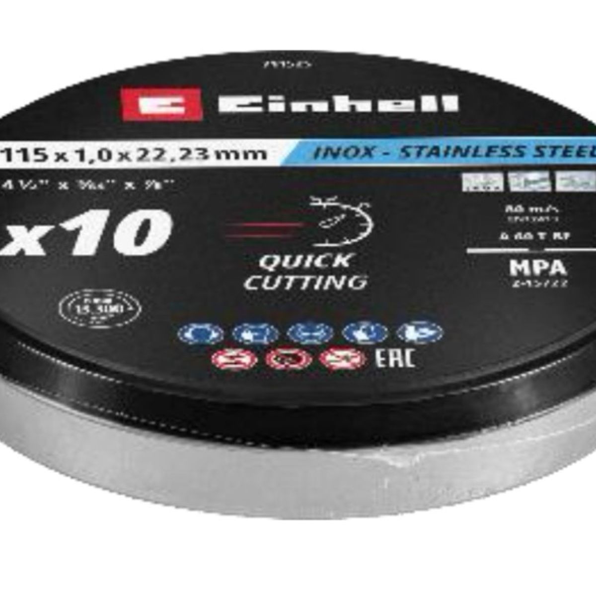 EINHELL - DISCO CORTE 4 1/2 1MM INOX LATA 10 UN EINHELL