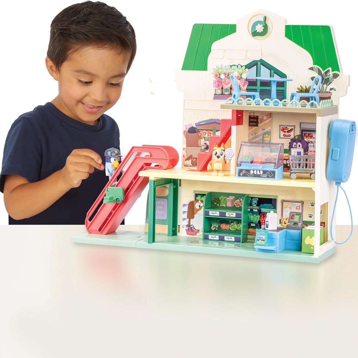 BLUEY - Bluey y Bingo - Juego de supermercado