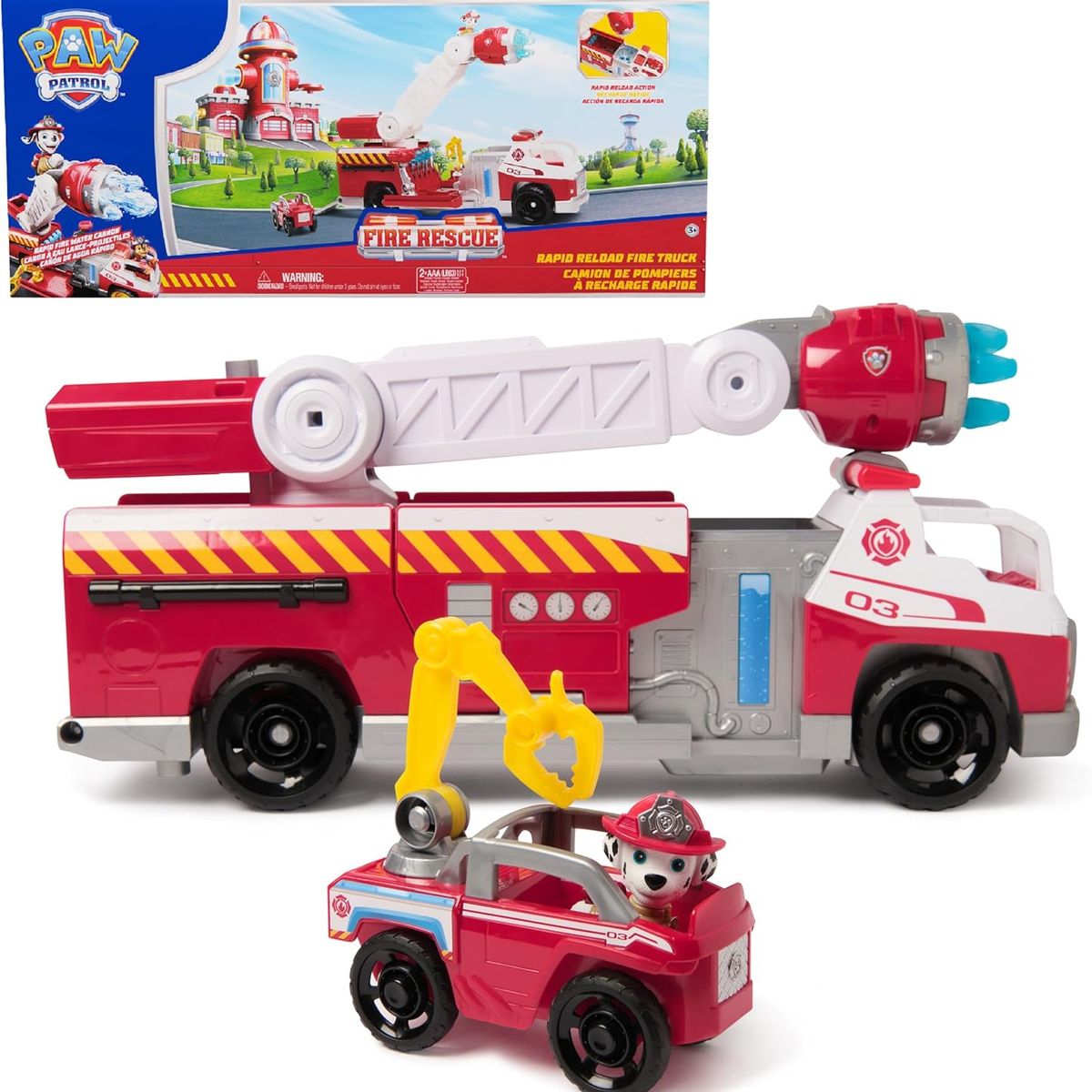 PAW PATROL - PAW Patrol  - Camión de Bomberos de Marshall Lanzador de Proyectiles
