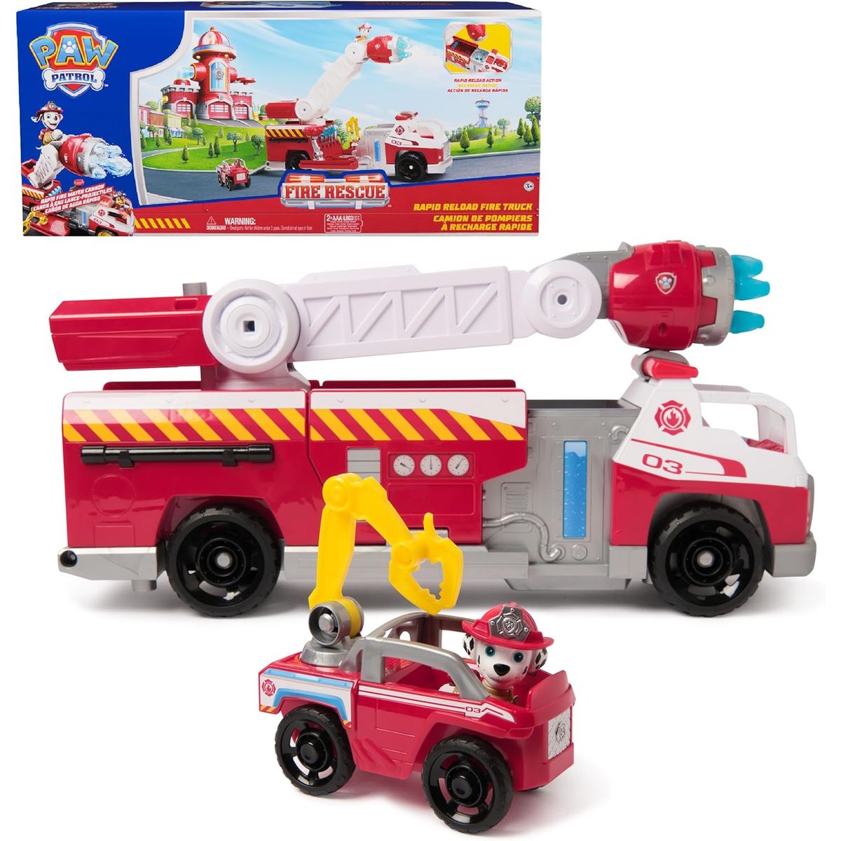 PAW PATROL - PAW Patrol  - Camión de Bomberos de Marshall Lanzador de Proyectiles