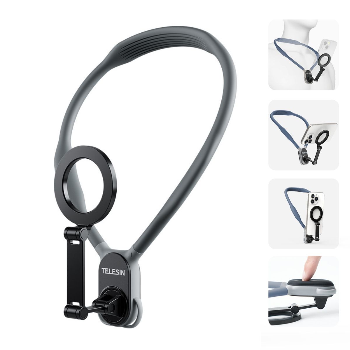 TELESIN - Soporte MagSafe de cuello TELESIN para celular iPhone  Android