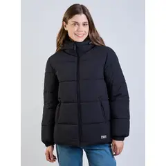 RIP CURL - Parka Coral Rose Negro Mujer