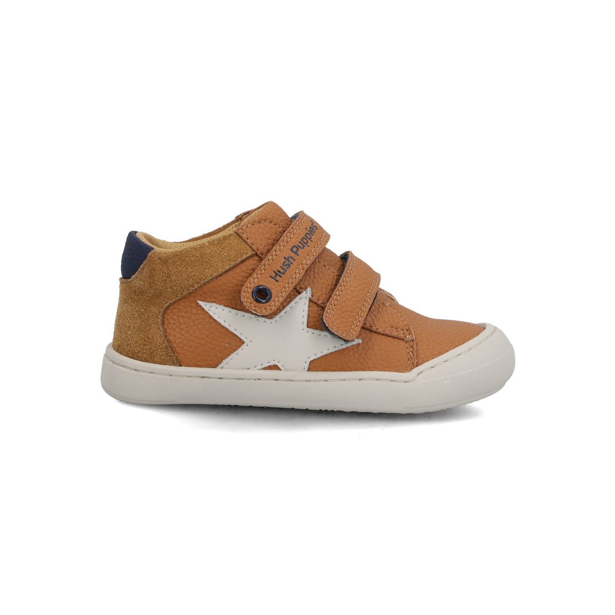 HUSH PUPPIES - Zapatilla Cuero Niño Cau Café HUSH PUPPIES