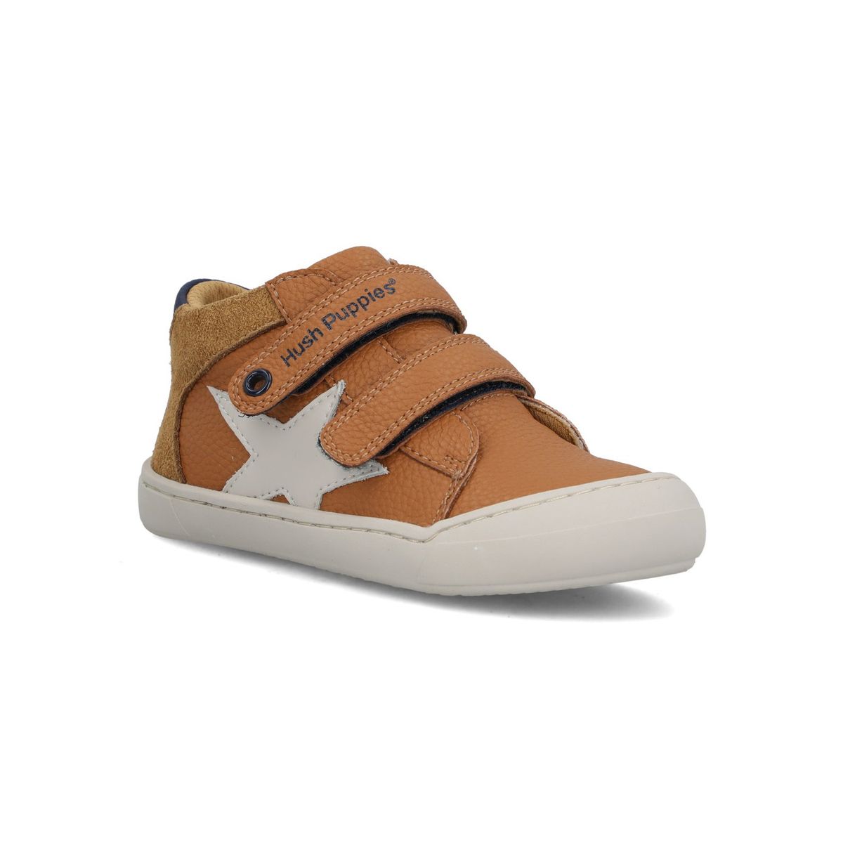 HUSH PUPPIES - Zapatilla Cuero Niño Cau Café HUSH PUPPIES