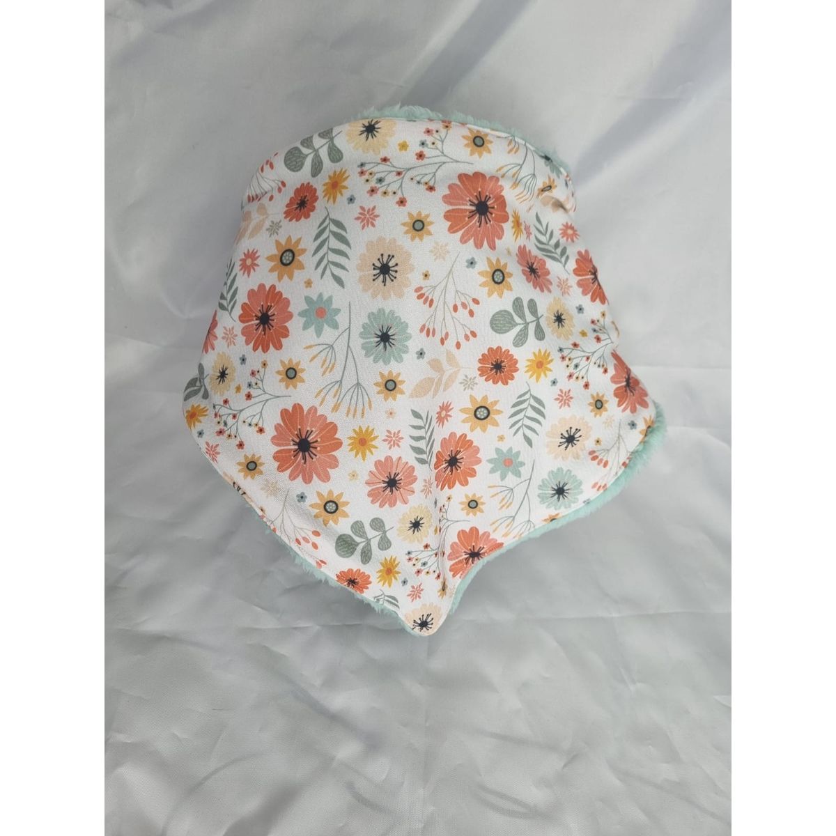 EL ESPACIO DE TOMMY - Bandana invierno mujer flores naranjas