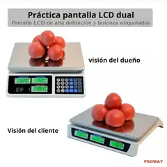GENERICO - Balanza Pesa Digital 40 Kilos Recargable Negocio Electrónica Almacén