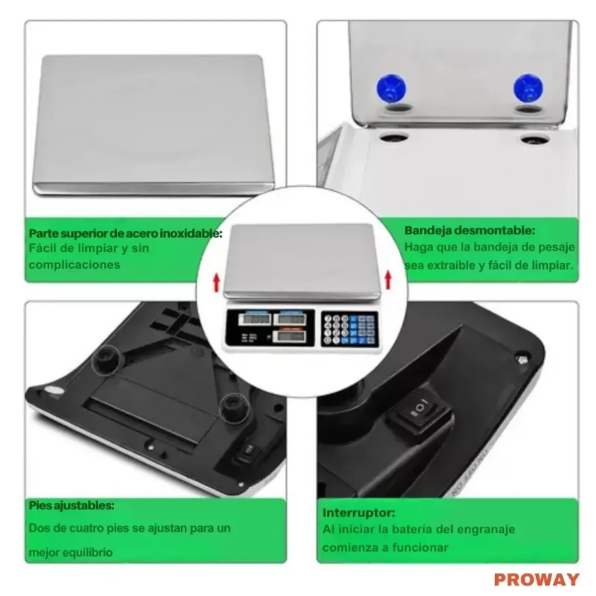 GENERICO - Balanza Pesa Digital 40 Kilos Recargable Negocio Electrónica Almacén