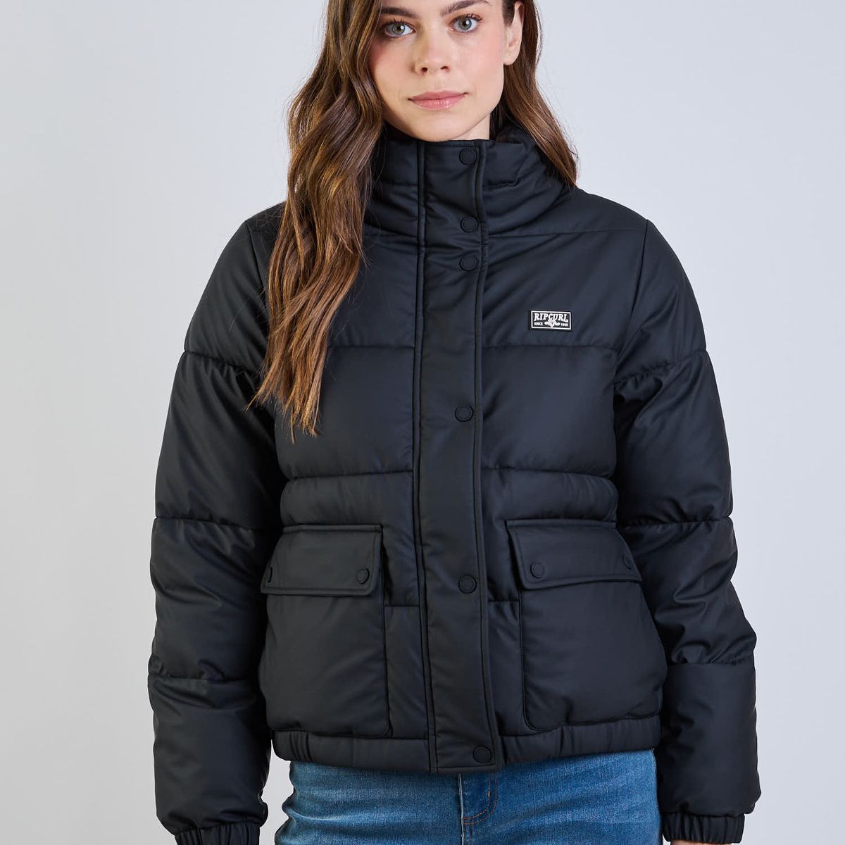 RIP CURL - Parka Desert Sand Negro Mujer Rip Curl