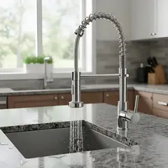 GENERICO - Llave Grifo Monomando Alta Cocina Flexible Acero inoxidable Plateado
