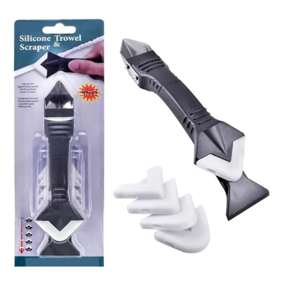 GENERICO - Removedor raspador de Silicona 5 en 1.