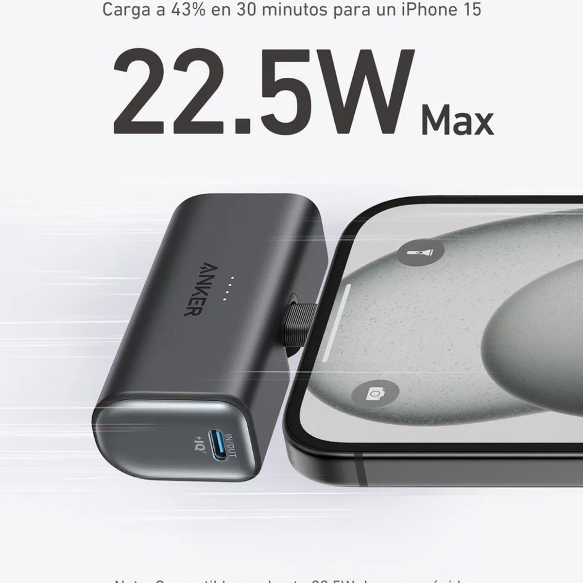 ANKER - Cargador Portátil Power Bank Anker Nano 5000mah 225w