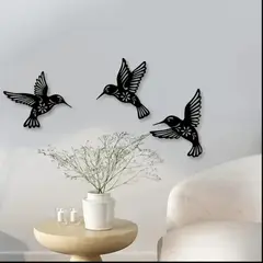 LOS REGALONES - Cuadro Decorativo Artesanal colibrí en Madera Mdf