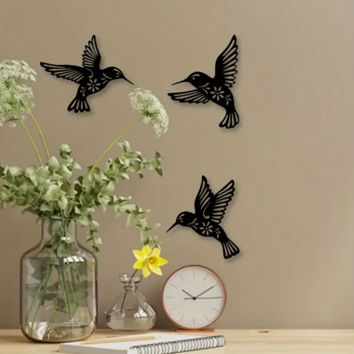 LOS REGALONES - Cuadro Decorativo Artesanal colibrí en Madera Mdf