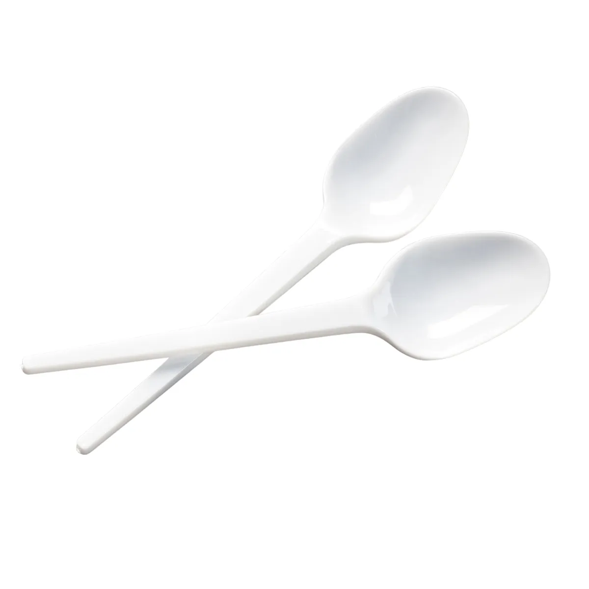 GENERICO - Cuchara Plástica 14 cm Blanco Pack 100 Unidades Cucharas