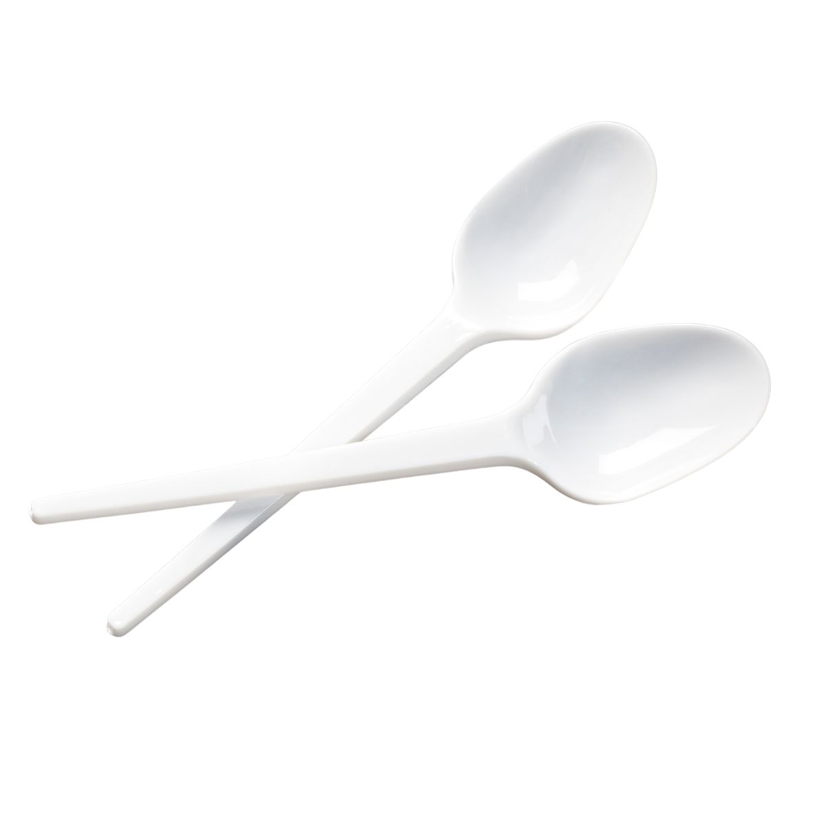 GENERICO - Cuchara Plástica 14 cm Blanco Pack 100 Unidades Cucharas