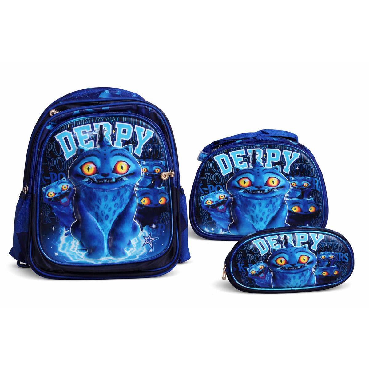 GENERICO - Set Escolar  k-pop - Derpy - Mochila + Lonchera + Estuche