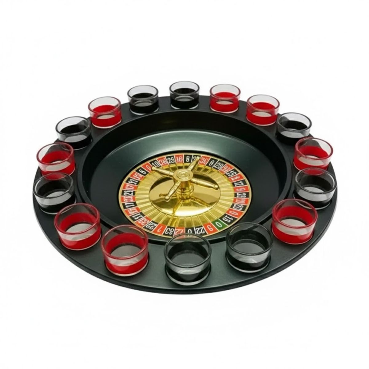 GENERICO - Juego de ruleta casino de shots cortitos para alcohol