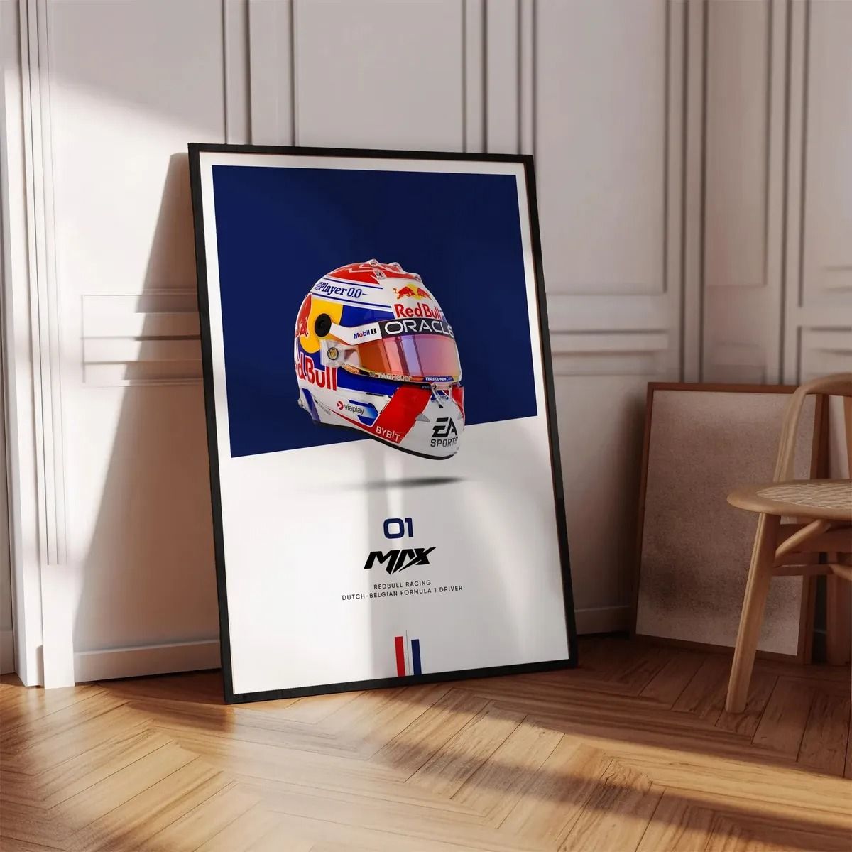 GENERICO - Cuadro Casco Piloto Max Verstappen 1 - Red Bull F1 + Marco