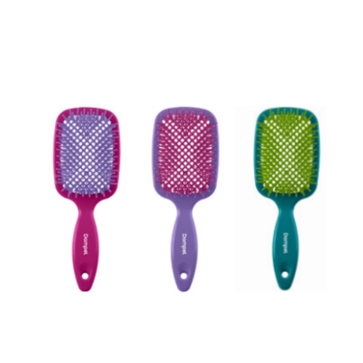 GENERICO - Cepillo Favo Ret Para todo Tipo de Cabellos Violeta