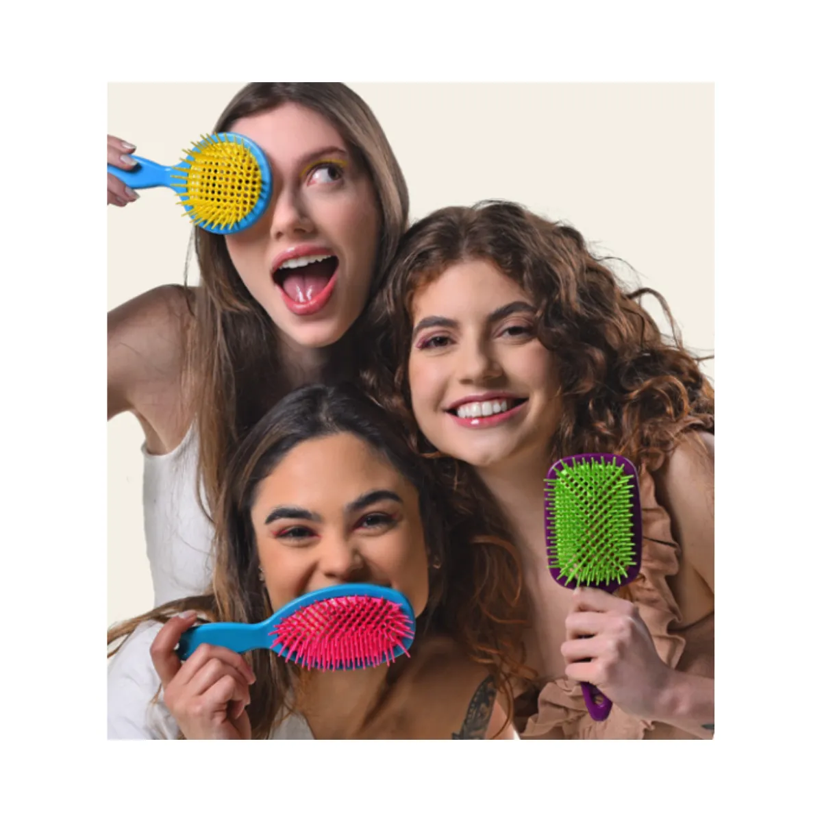 GENERICO - Cepillo Favo Ret Para todo Tipo de Cabellos Rosa Oscuro