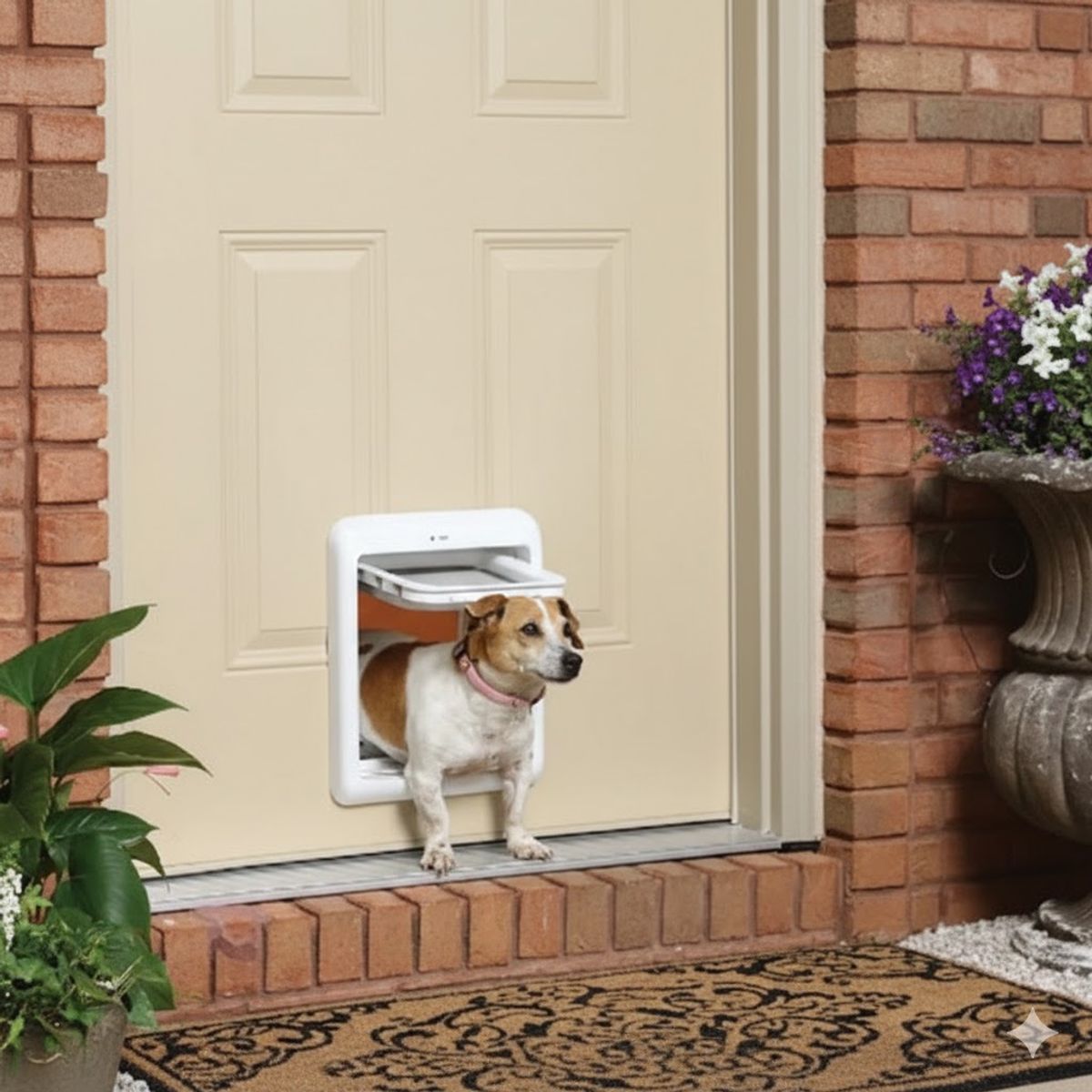 GENERICO - Puerta Exterior Pequeña Para Perro Gato Mascota