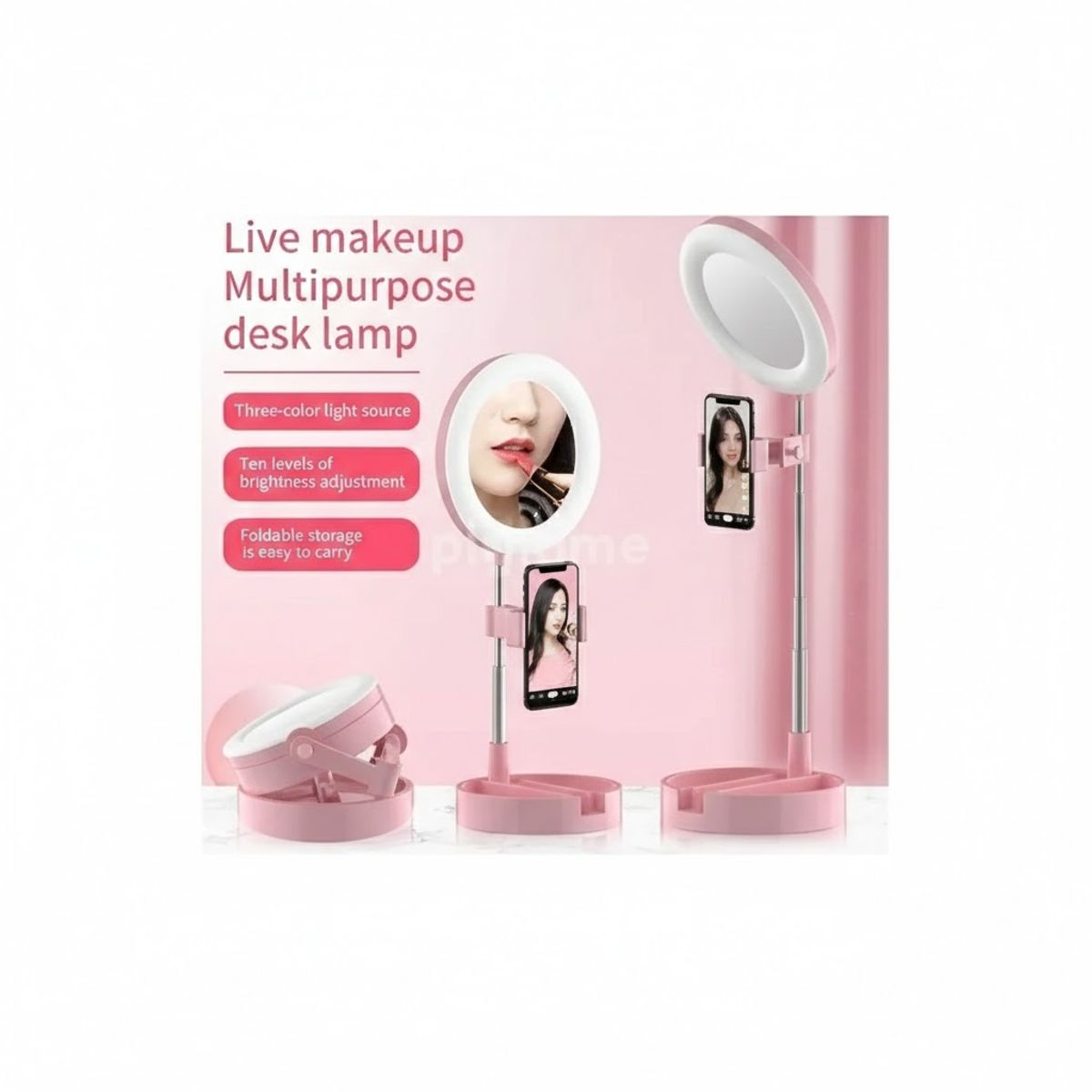 GENERICO - Espejo Maquillaje Multiproposito Con Luz Led Y Aumento