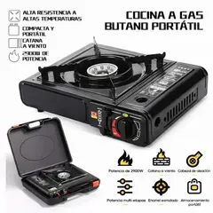 MOVI - COCINILLA CAMPING CON MALETA PARA GAS Y GAS BUTANO