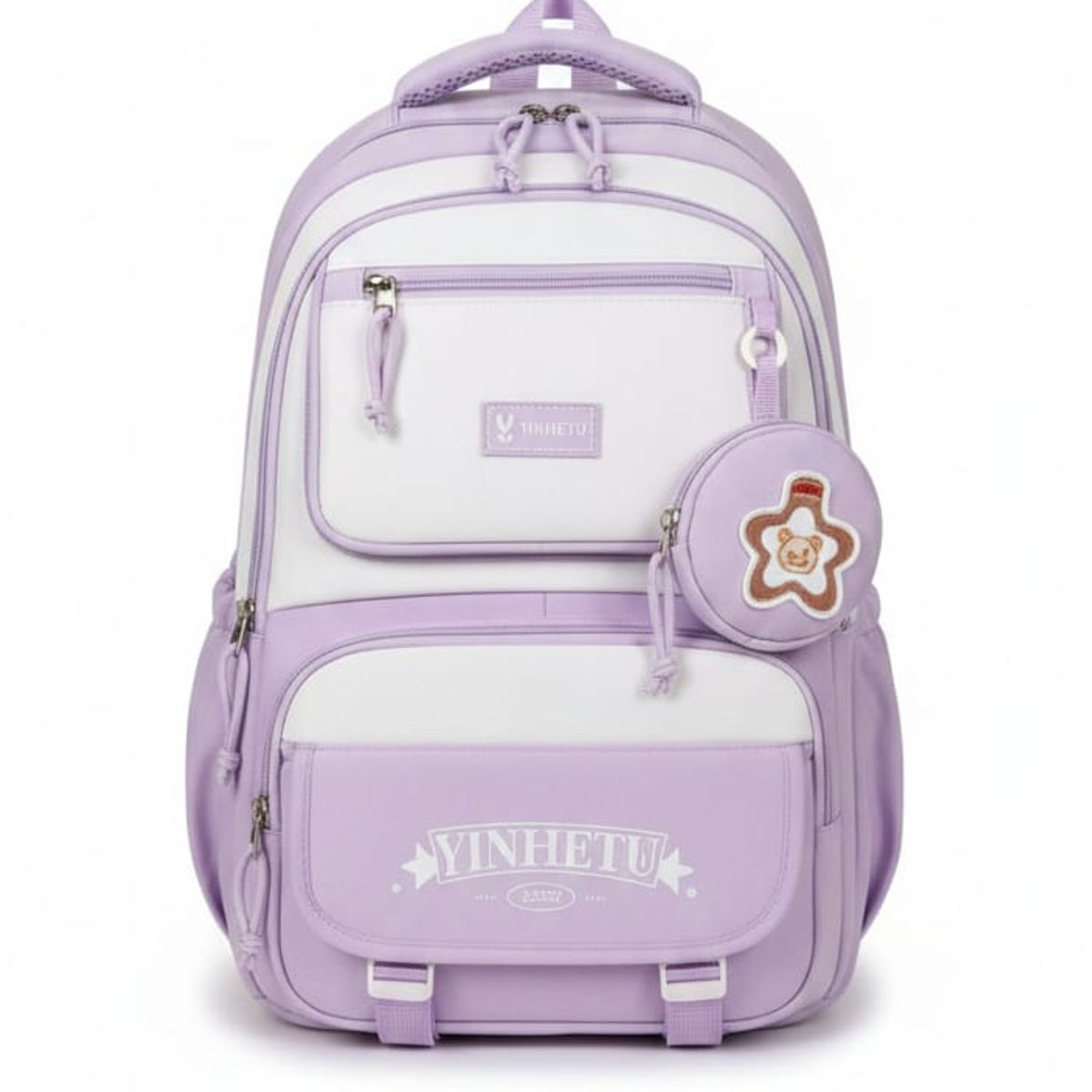 GENERICO - Mochila Bolso Escolar cute kawai color Morado