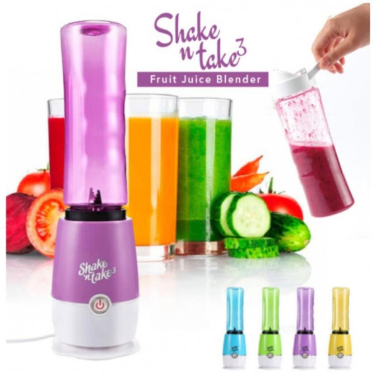 MOVI - BATIDORA PORTATIL SHAKE & TAKE 3 CON 2 VASOS