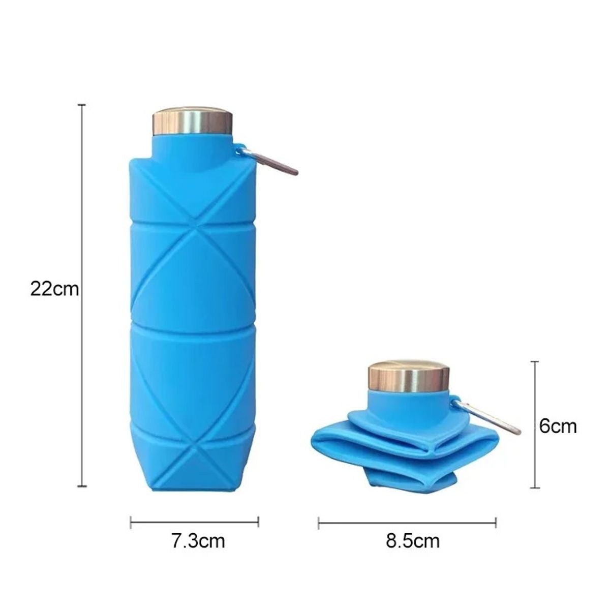 GENERICO - BOTELLA PLEGLABLE DE SILICONA PARA AGUA