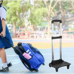 GENERICO - Carrito De Mochila Escolar Rosa Carrito Plegable Carrito Compacto convertible Mochila con rueda