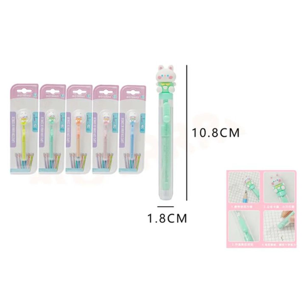 GENERICO - Goma de Borrar Retractil Conejo