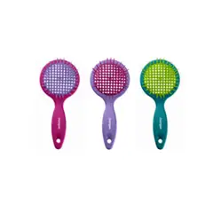 GENERICO - Cepillo Favo Redondo Para cabellos de liso a Crespos Verde Oscuro