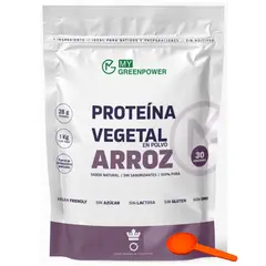 GENERICO - Proteina Arroz Aislada Vegan 1 Kg My Green. Sin Azucar / Sin gluten / Sin Lactosa