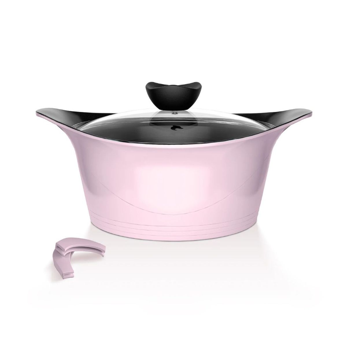 GENERICO - Batería Cocina Aluminio Fundido 7 piezas Fortis Pink