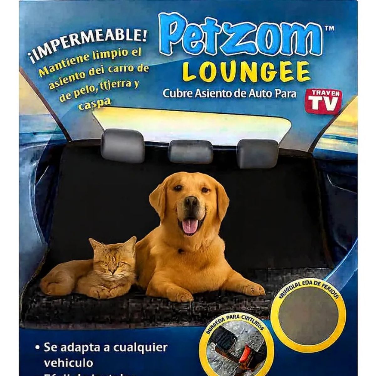 GENERICO - Forro Protector Asiento Mascotas Impermeable Para Carro