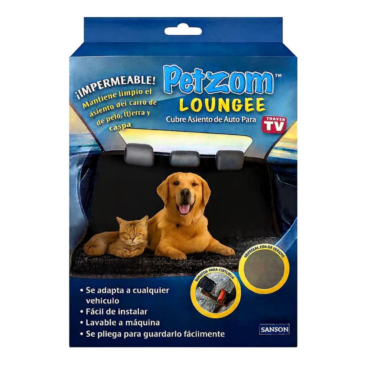 GENERICO - Forro Protector Asiento Mascotas Impermeable Para Carro
