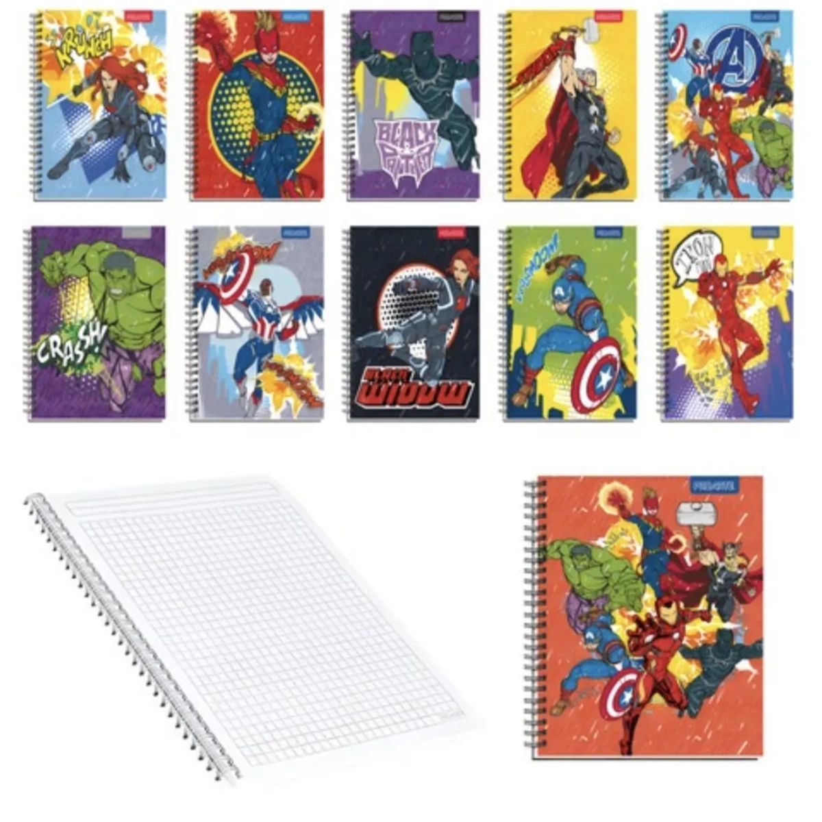 GENERICO - Pack 10 Cuadernos Universitarios Avenger Proarte 7mm