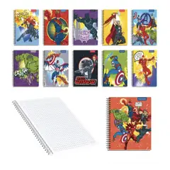 GENERICO - Pack 10 Cuadernos Universitarios Avenger Proarte 7mm