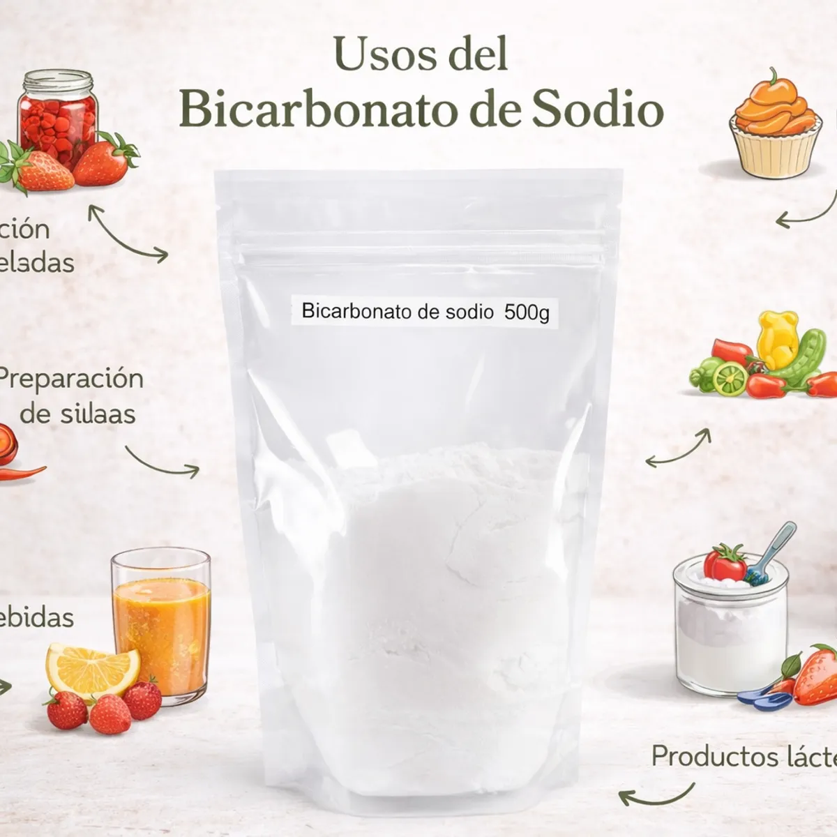 GENERICO - Bicarbonato de sodio 500gr