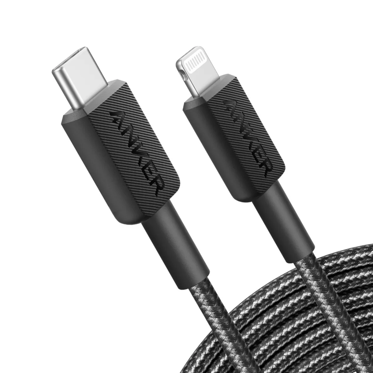 ANKER - Cable USB-C a Lightning Anker Carga Rápida 60W 1m Negro