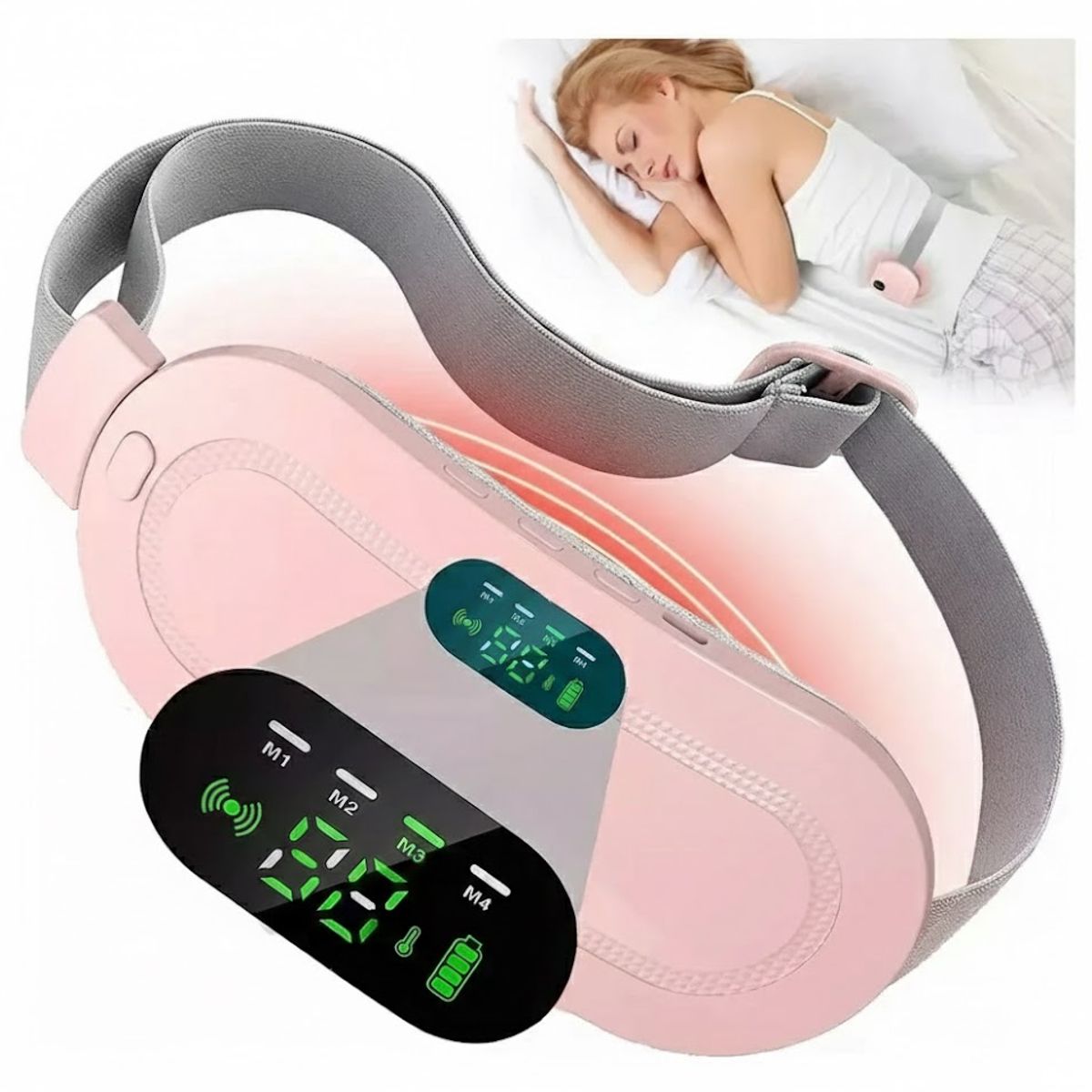 GENERICO - Cinturon Eléctrico Masajeador Calefaccion Colico Menstruales