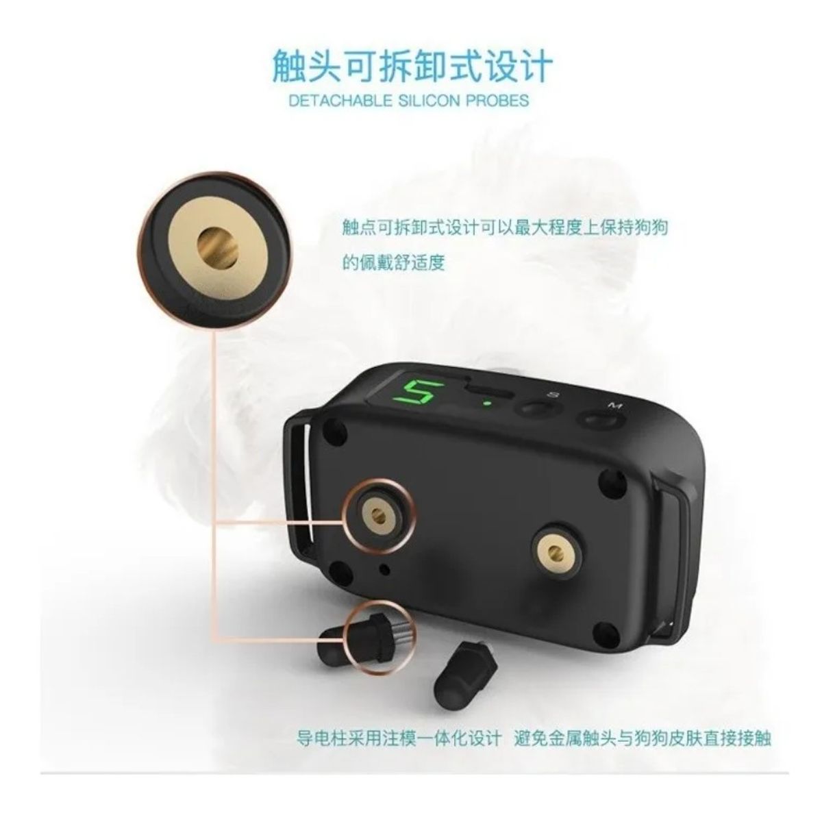 GENERICO - Collar Eléctrico Antiladridos Para Perro Mascotas Color Negro BELUG